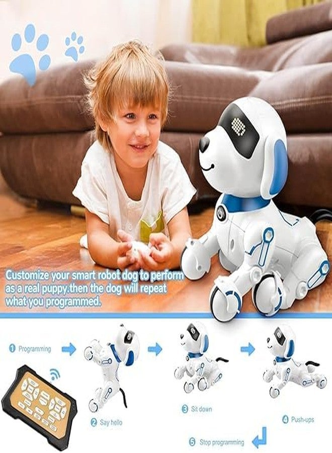 VIKINGS Remote Control Robot Dog Toy | Interactive RC Dog Robot for Kids | Programmable Smart Dancing Robot Toy with Sound, LED Eyes & Animal Imitation | Mini Pet Robot Multicolor - Image 2